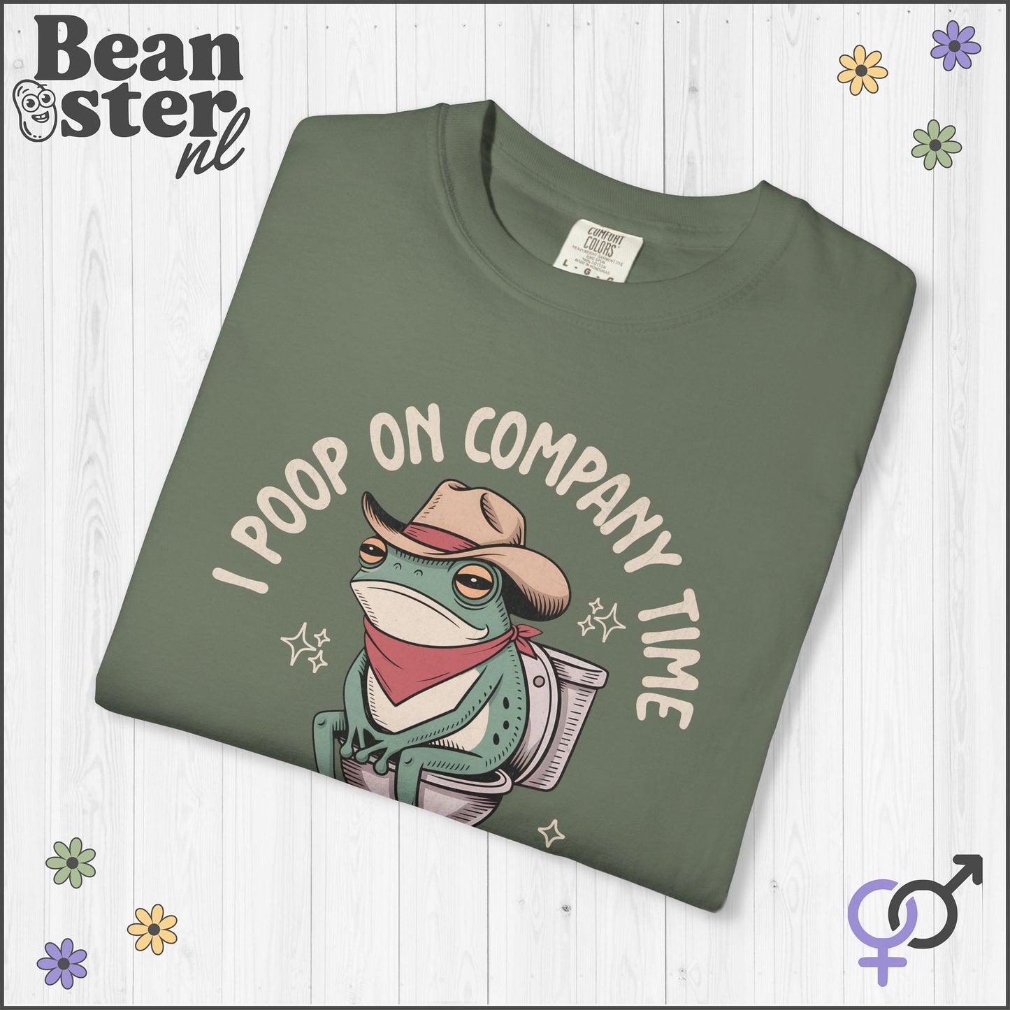 Funny Frog Shirt – I Poop On Company Time Tee