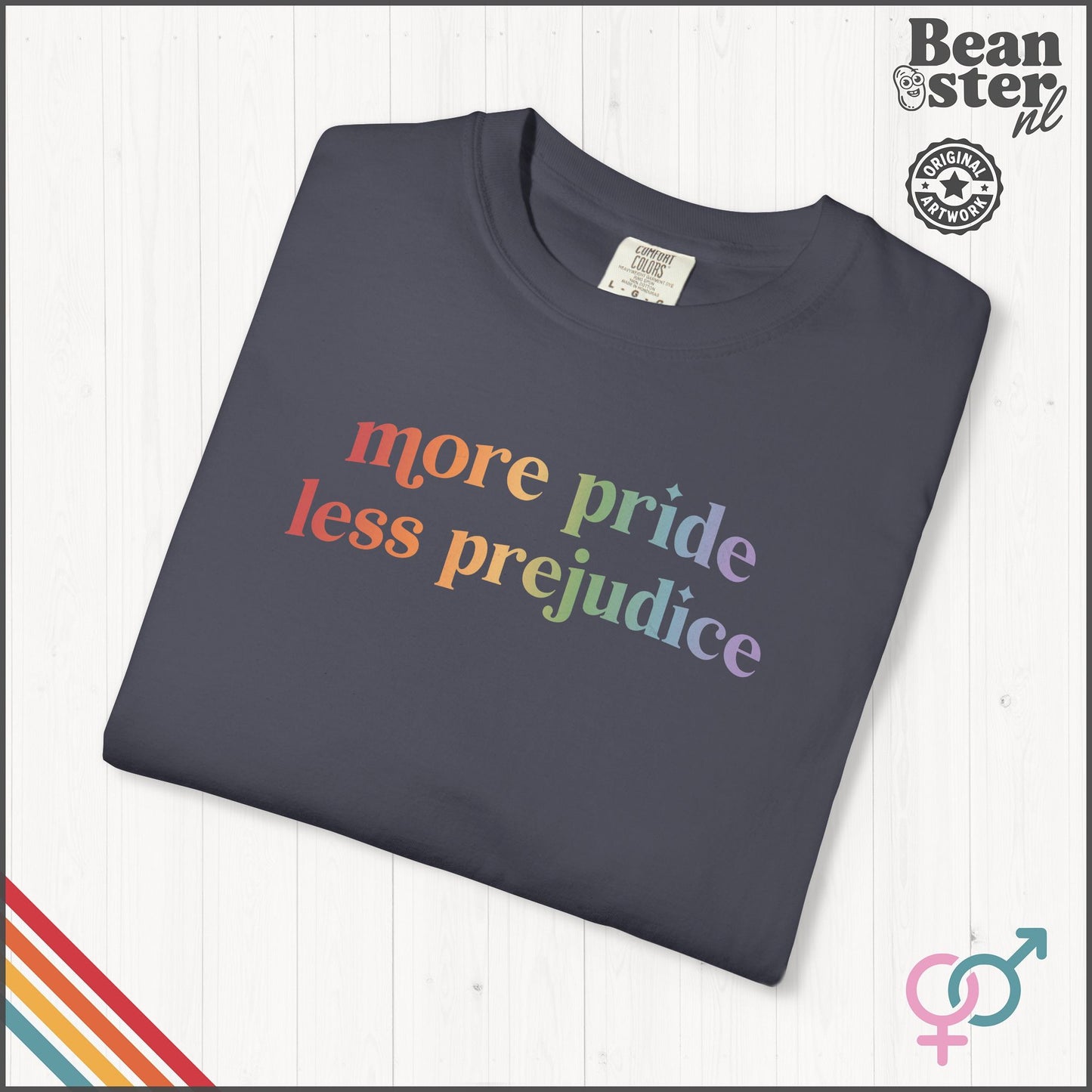 More Pride Less Prejudice LGBTQ Pride T-Shirt