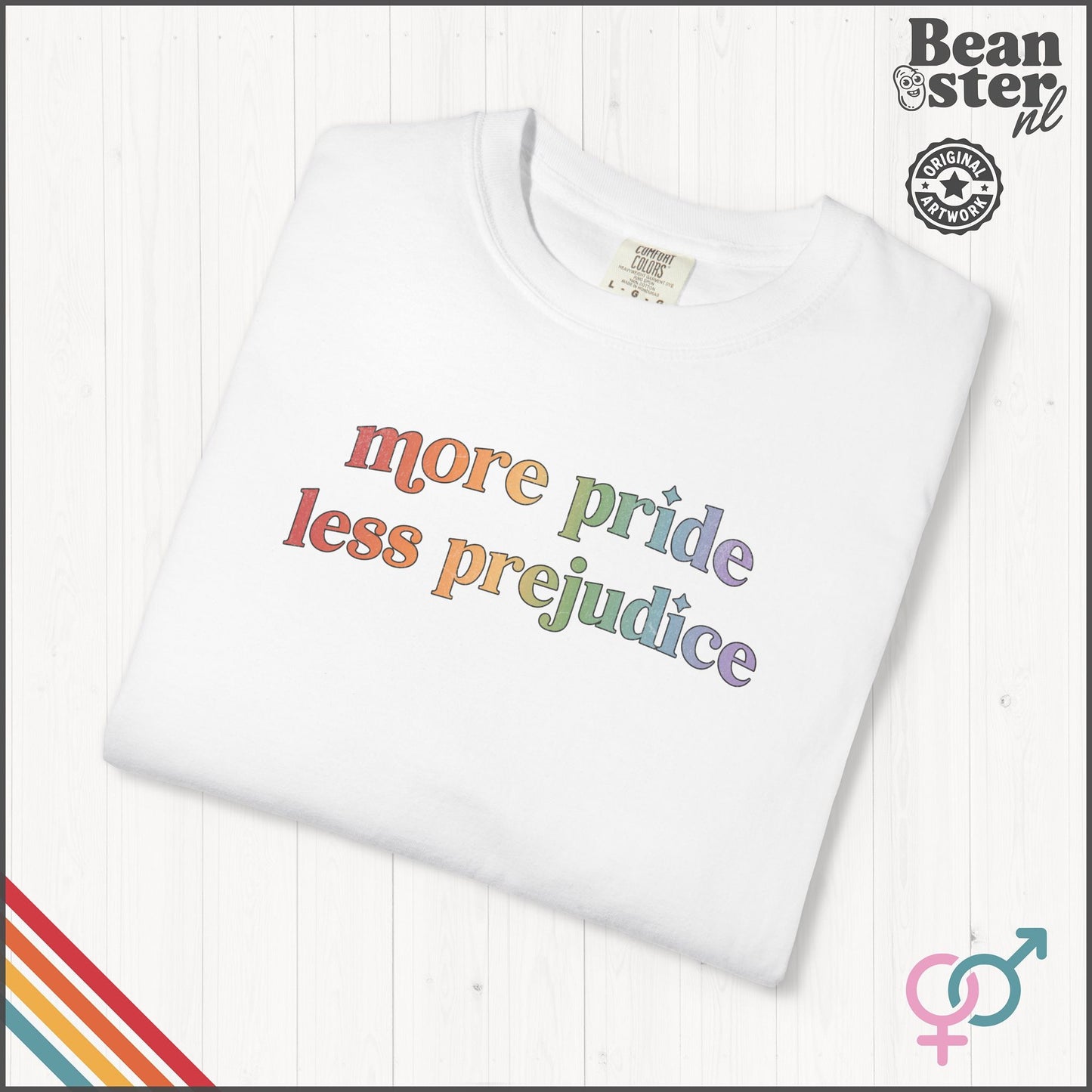 More Pride Less Prejudice LGBTQ Pride T-Shirt