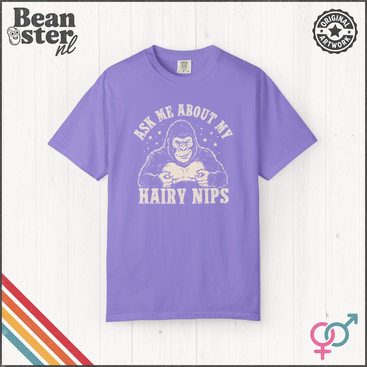Ask Me About My Hair Nips Funny Weird Humor T-Shirt