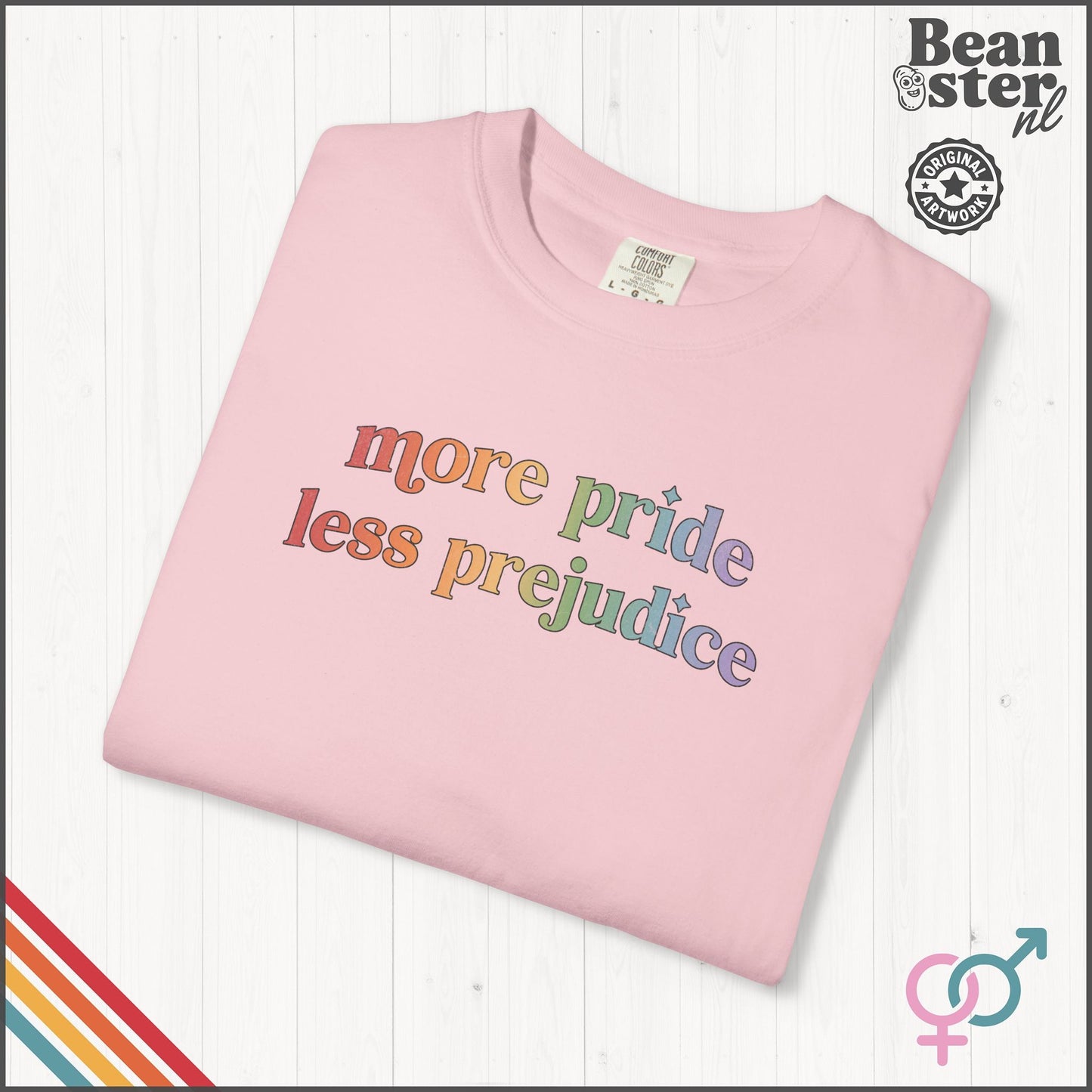 More Pride Less Prejudice LGBTQ Pride T-Shirt