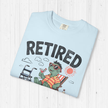 Expired But Still Desired Funny Retired Frog Beach Tee