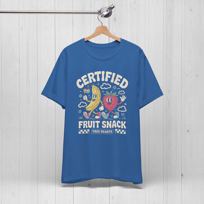 Certified Fruit Snack Tee – Cute Retro LGBTQ Pride Shirt
