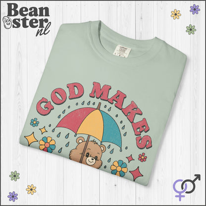 God Makes Me Wet T-Shirt – Funny Cartoon Oversized Tee