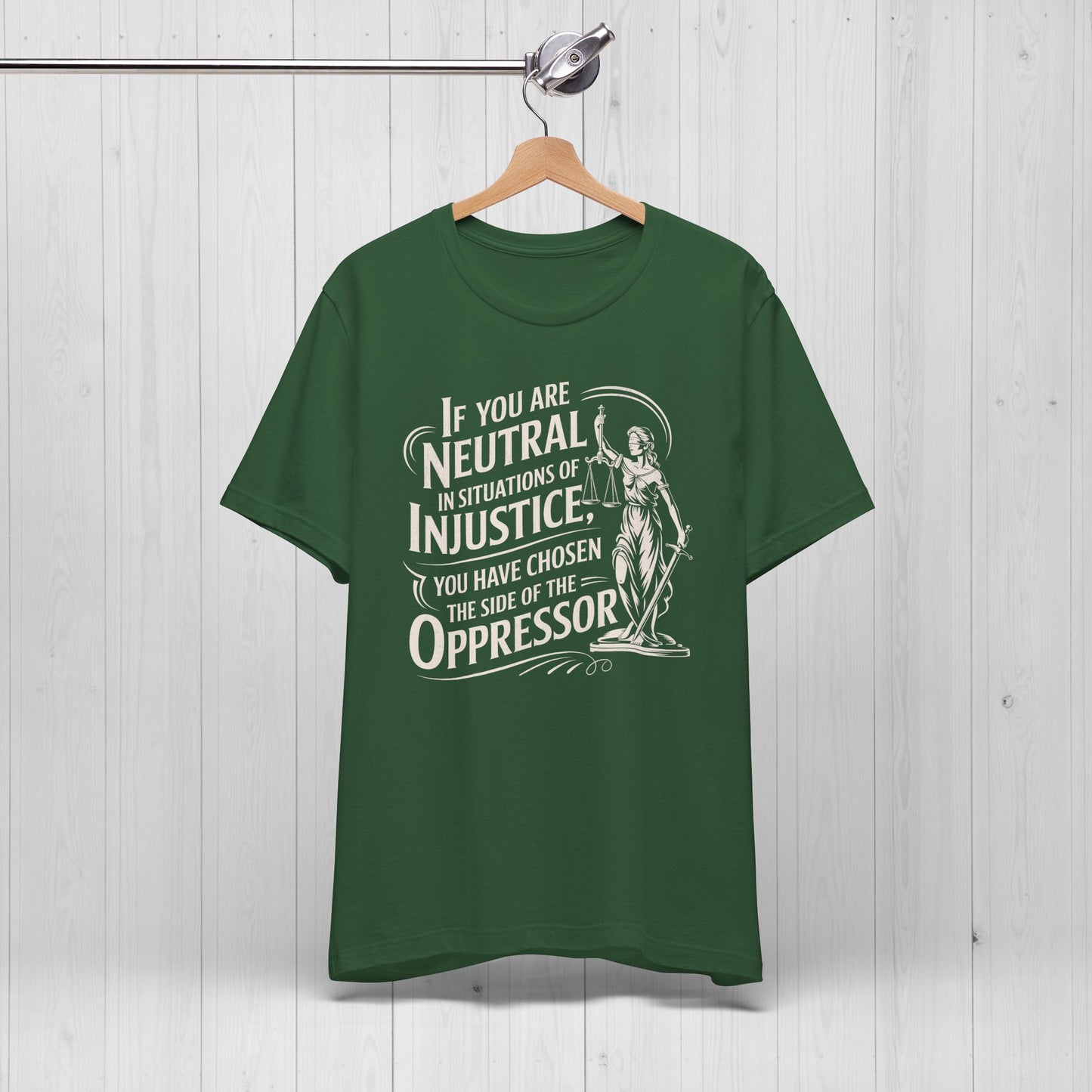 Stand for Justice – Vintage Lady Justice Protest Tee