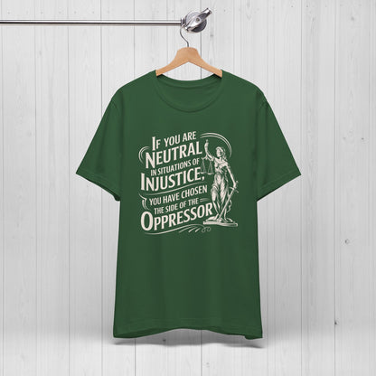 Stand for Justice – Vintage Lady Justice Protest Tee