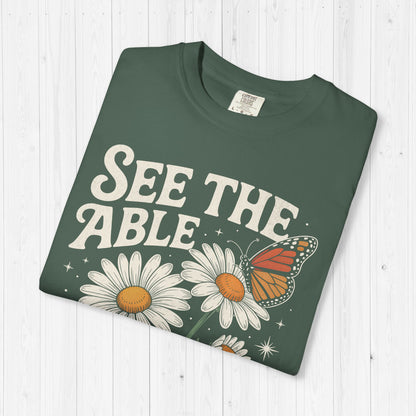 See The Able Not The Label Floral Autism Awareness Tee