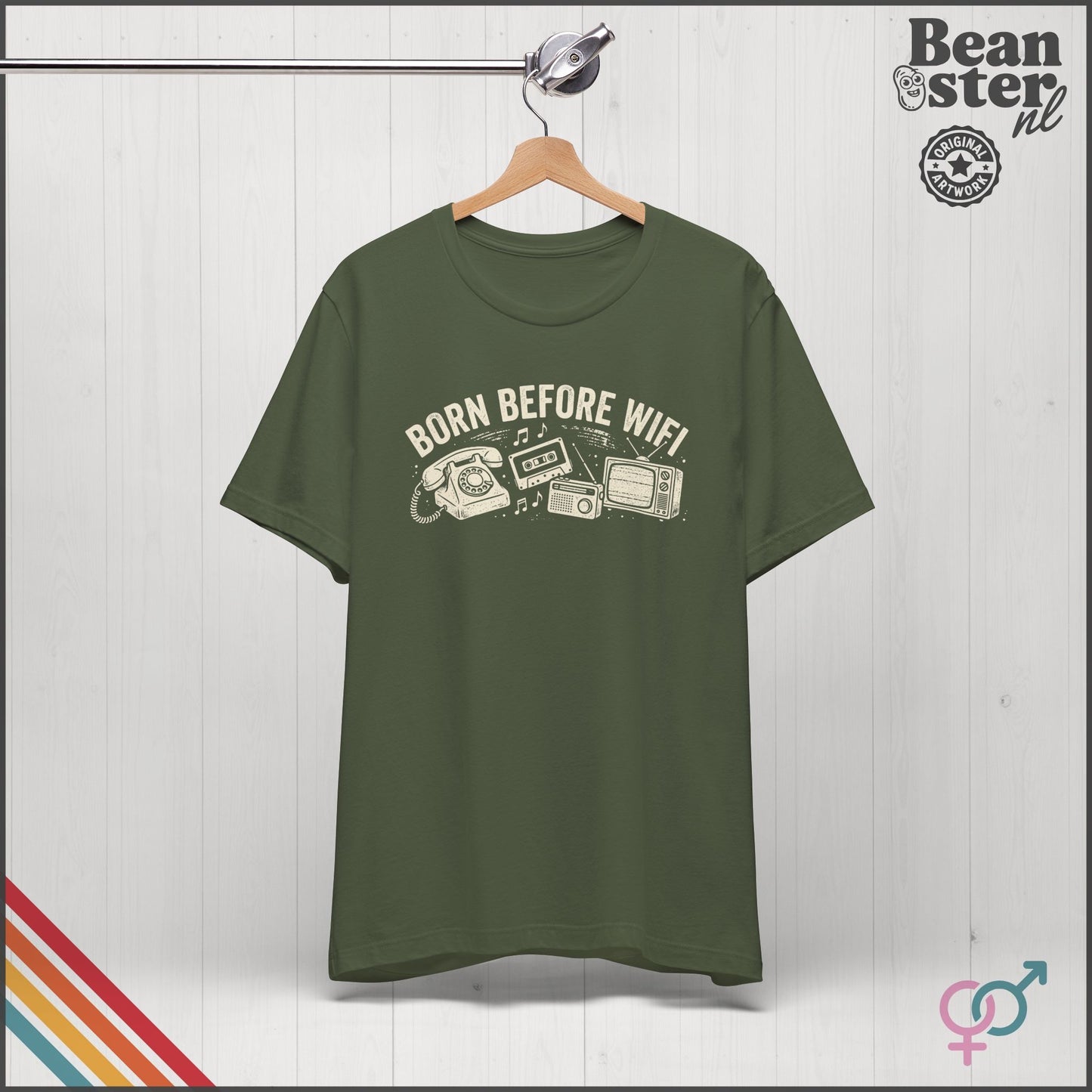 Born Before WiFi T-Shirt | Funny Vintage Gen-X Gift