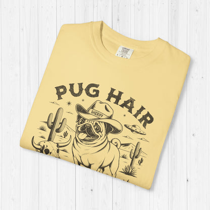 Vintage Western Pug Shirt – Customizable Pug Hair Don’t Care Tee