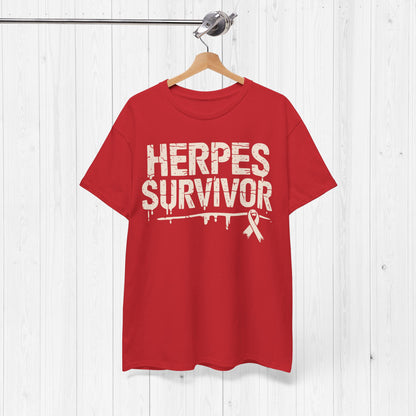 “Herpes Survivor” Funny STD T-Shirt