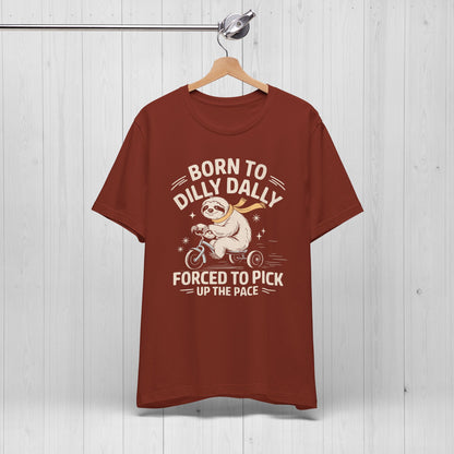 Born to Dilly Dally Sloth Bike Shirt – Funny Meme Tee