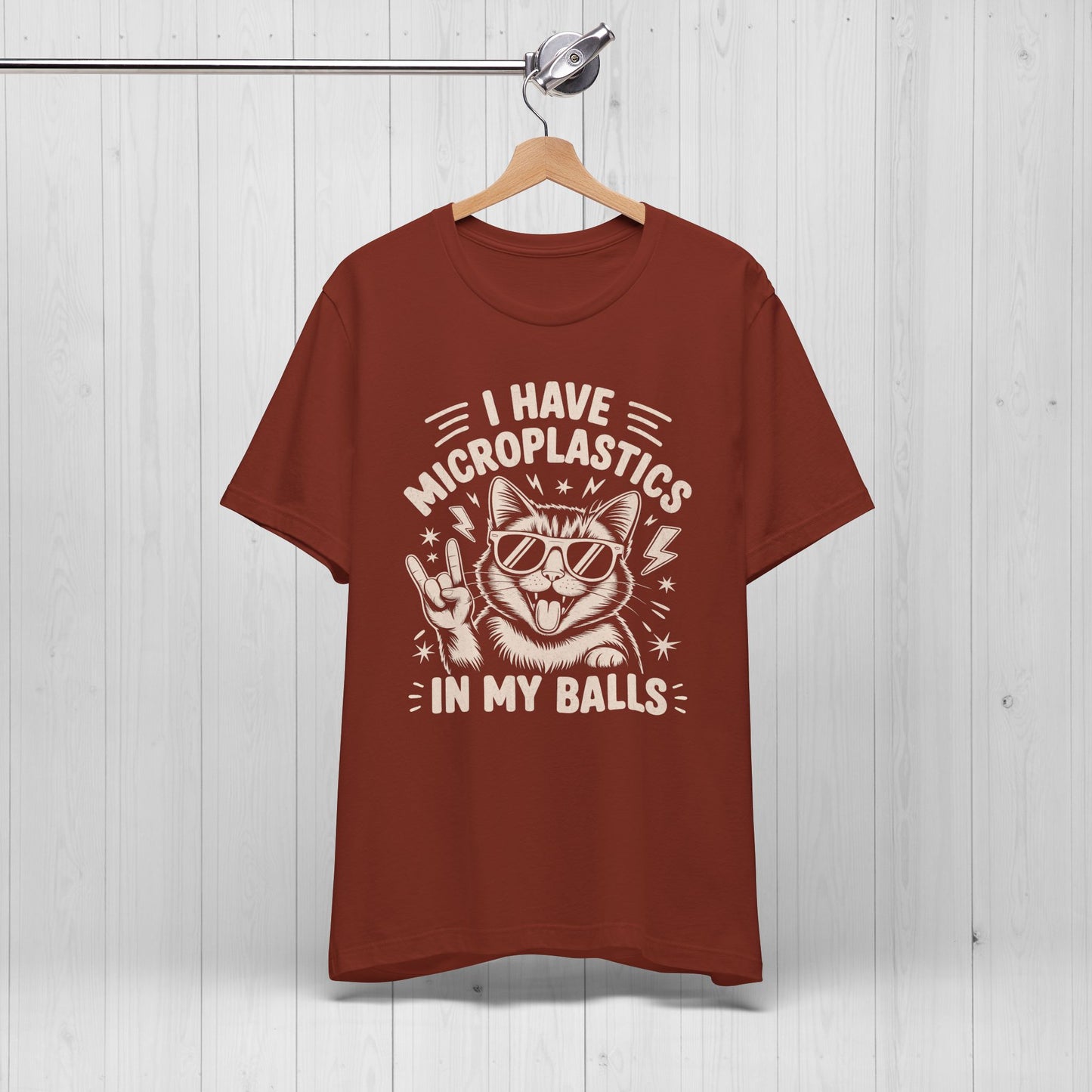 I Have Microplastics In My Balls Cat Meme Shirt