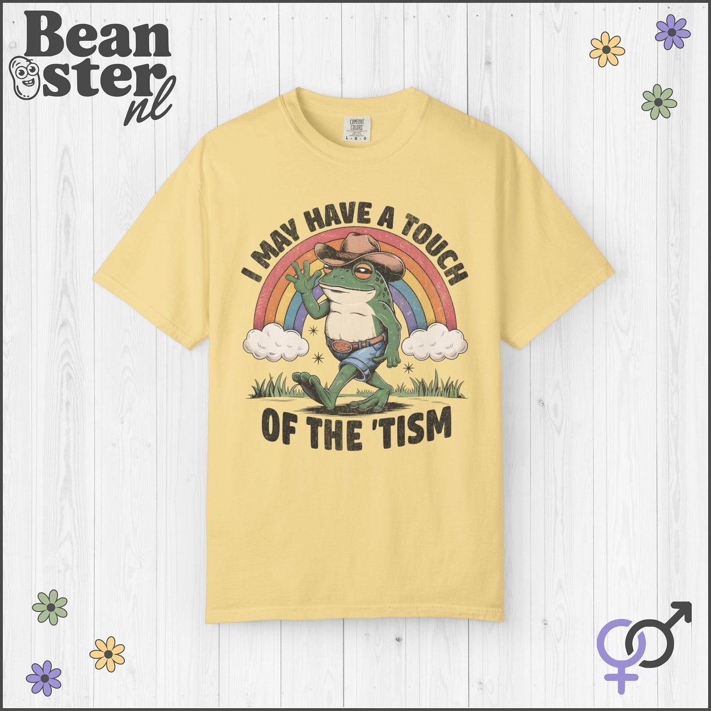Touch Of The Tism Cowboy Frog Rainbow Shirt