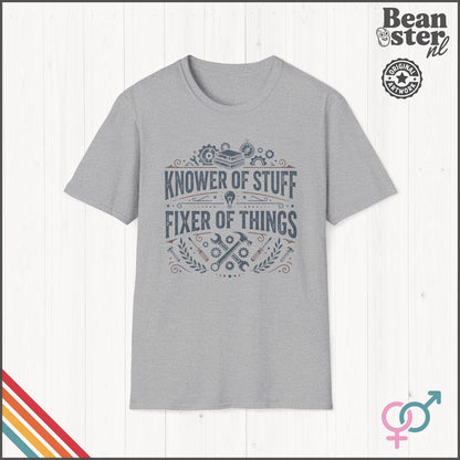 Knower of Stuff Fixer of Things Funny Dad T-Shirt