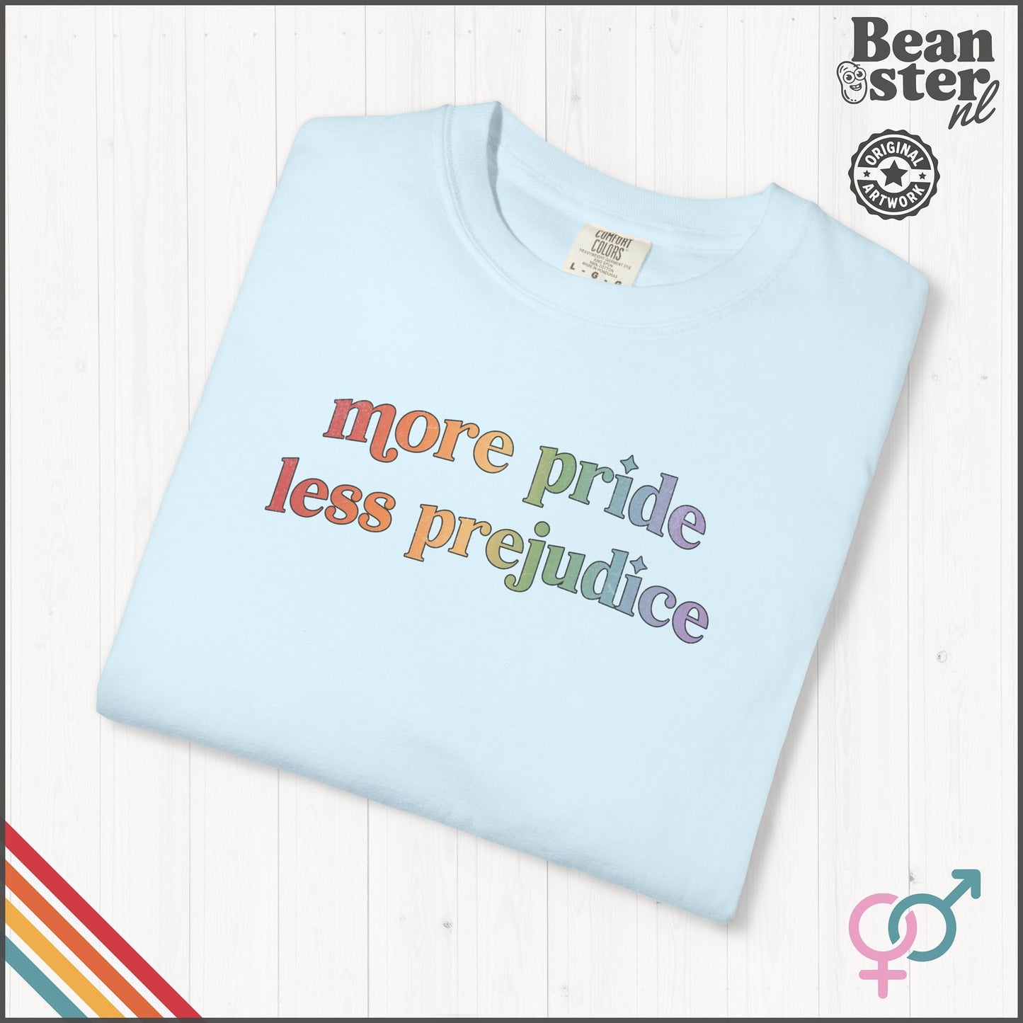 More Pride Less Prejudice LGBTQ Pride T-Shirt