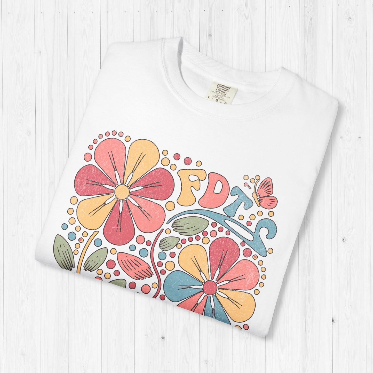 FDT T-Shirt – Vintage Floral Anti-Trump Design Statement Tee
