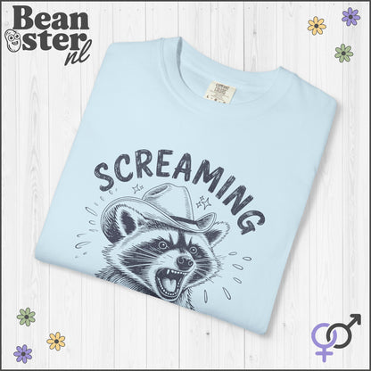 Quirky Raccoon Tee – Screaming Counts As Therapy