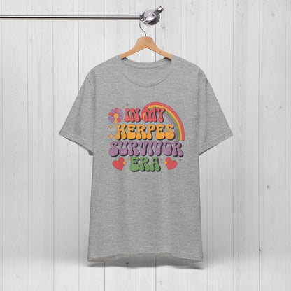 Herpes Survivor Era Tee – Groovy 70s Rainbow Shirt