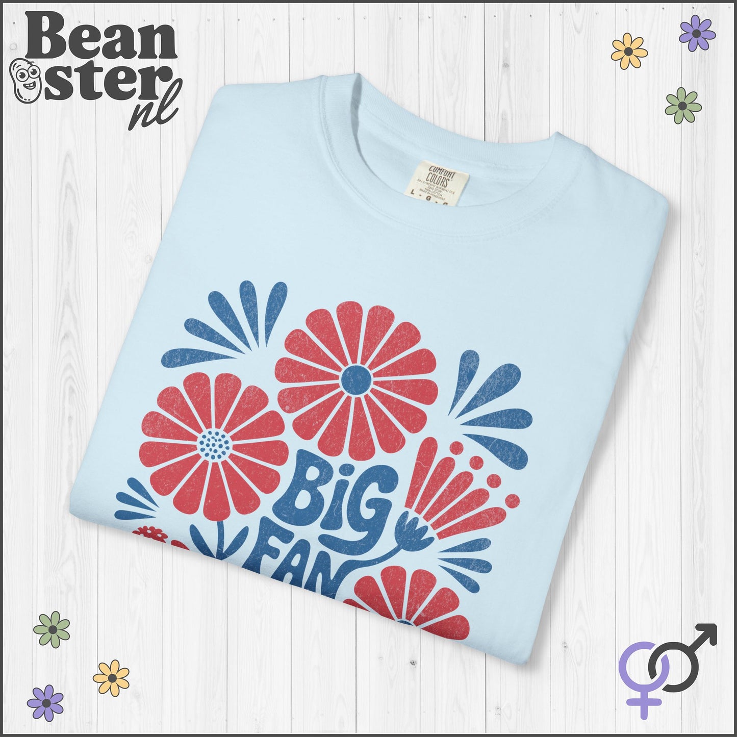 Big Fan of Human Rights | Abstract Flowers T-Shirt