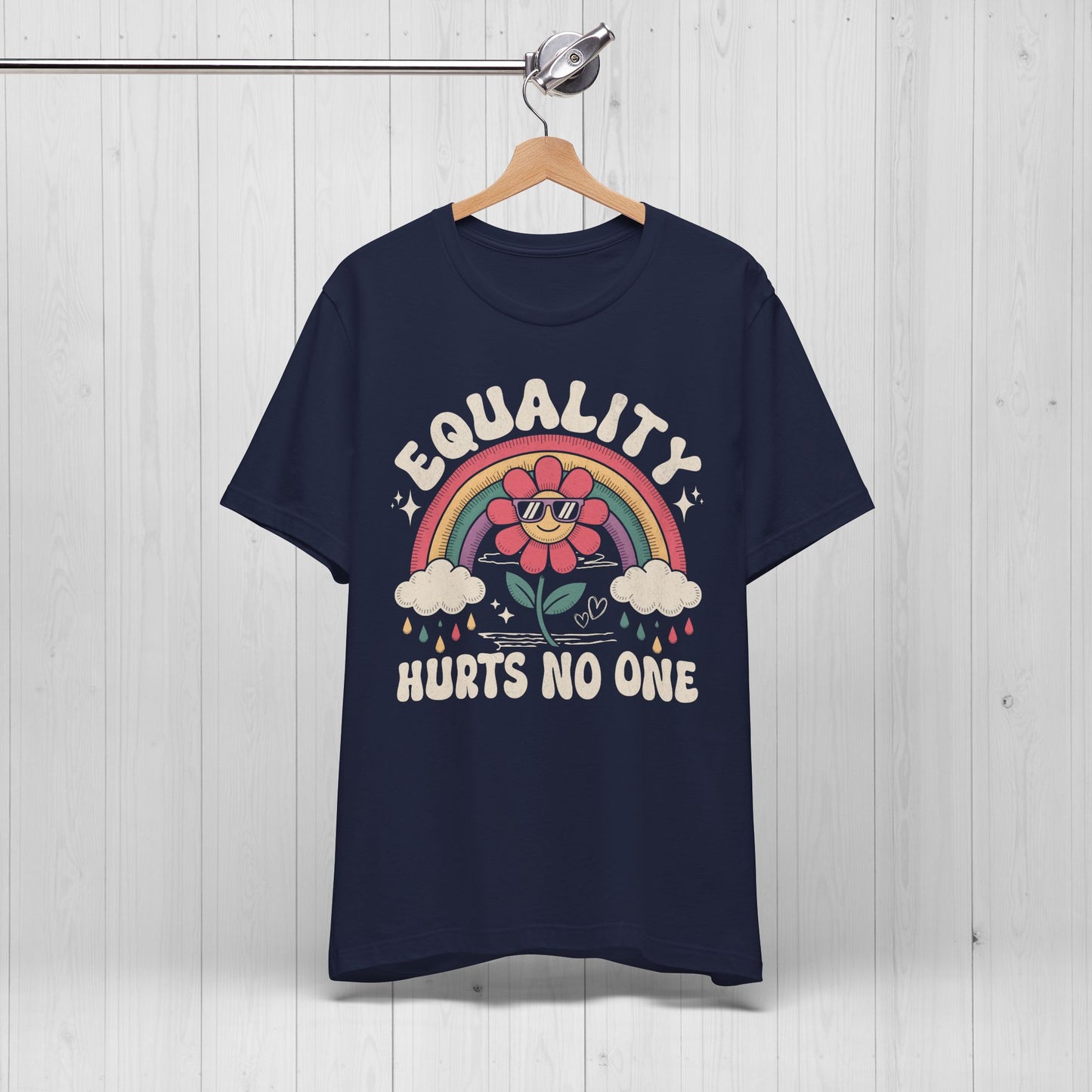 Equality Hurts No One Shirt – Groovy Pride Tee 🌈🌼