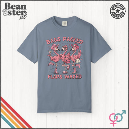 Funny Bags Packed Flaps Waxed Graphic T-Shirt