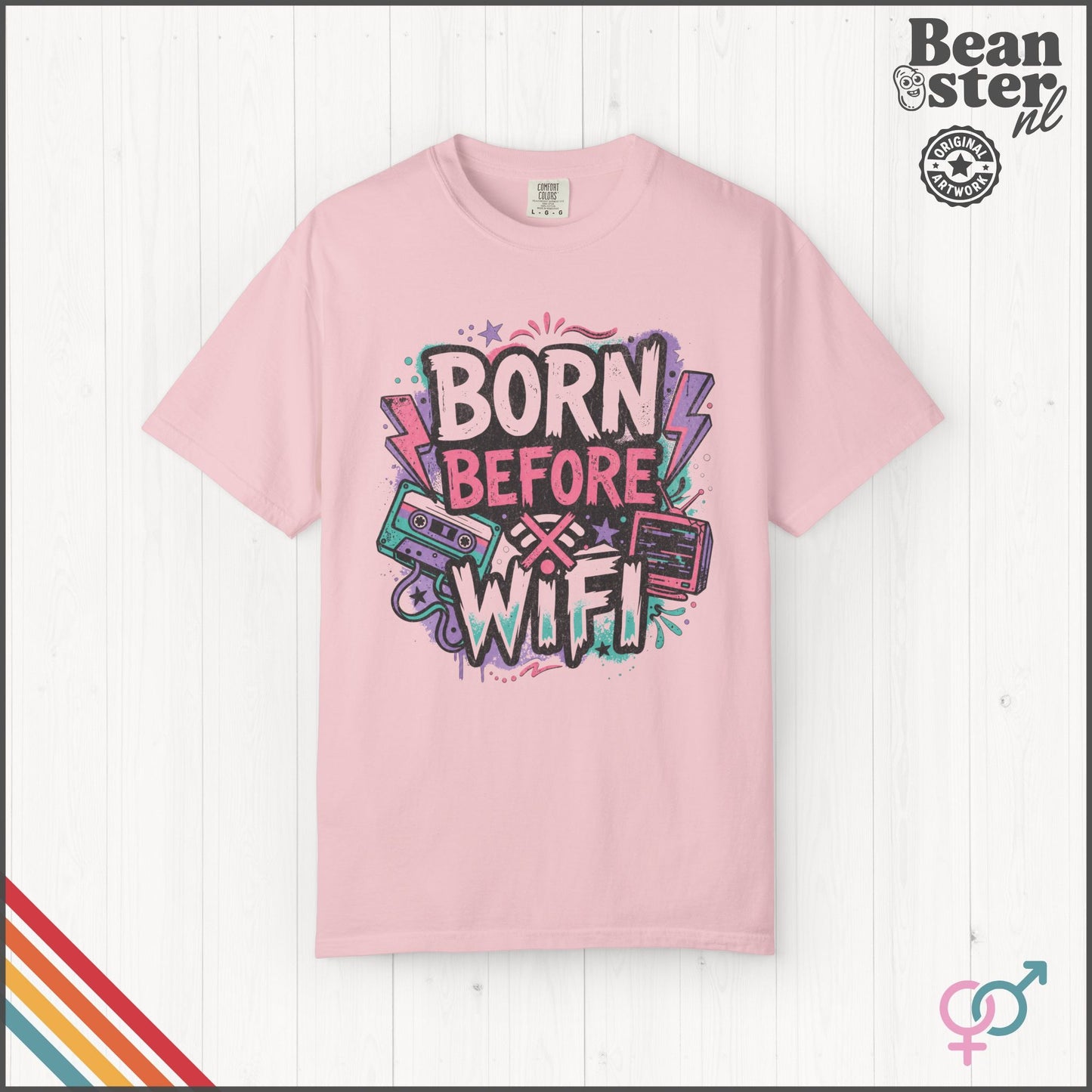 Born Before WiFi T-Shirt | 80s Kid Retro Tech Tee