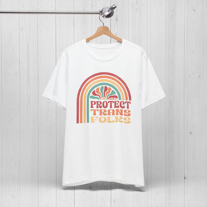 Protect Trans Folks Retro Tee | 80s Pride Shirt