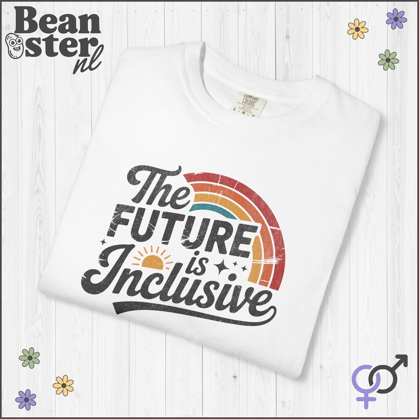 The Future Is Inclusive Retro Rainbow Shirt 🌈