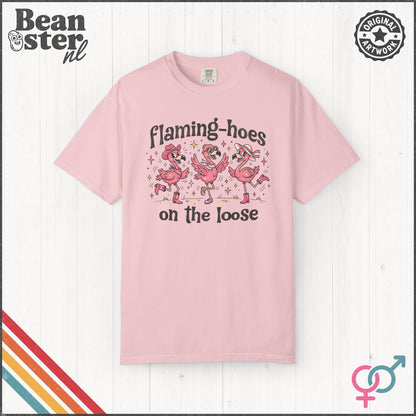 Flaming-hoes Funny Flamingo Graphic T-Shirt