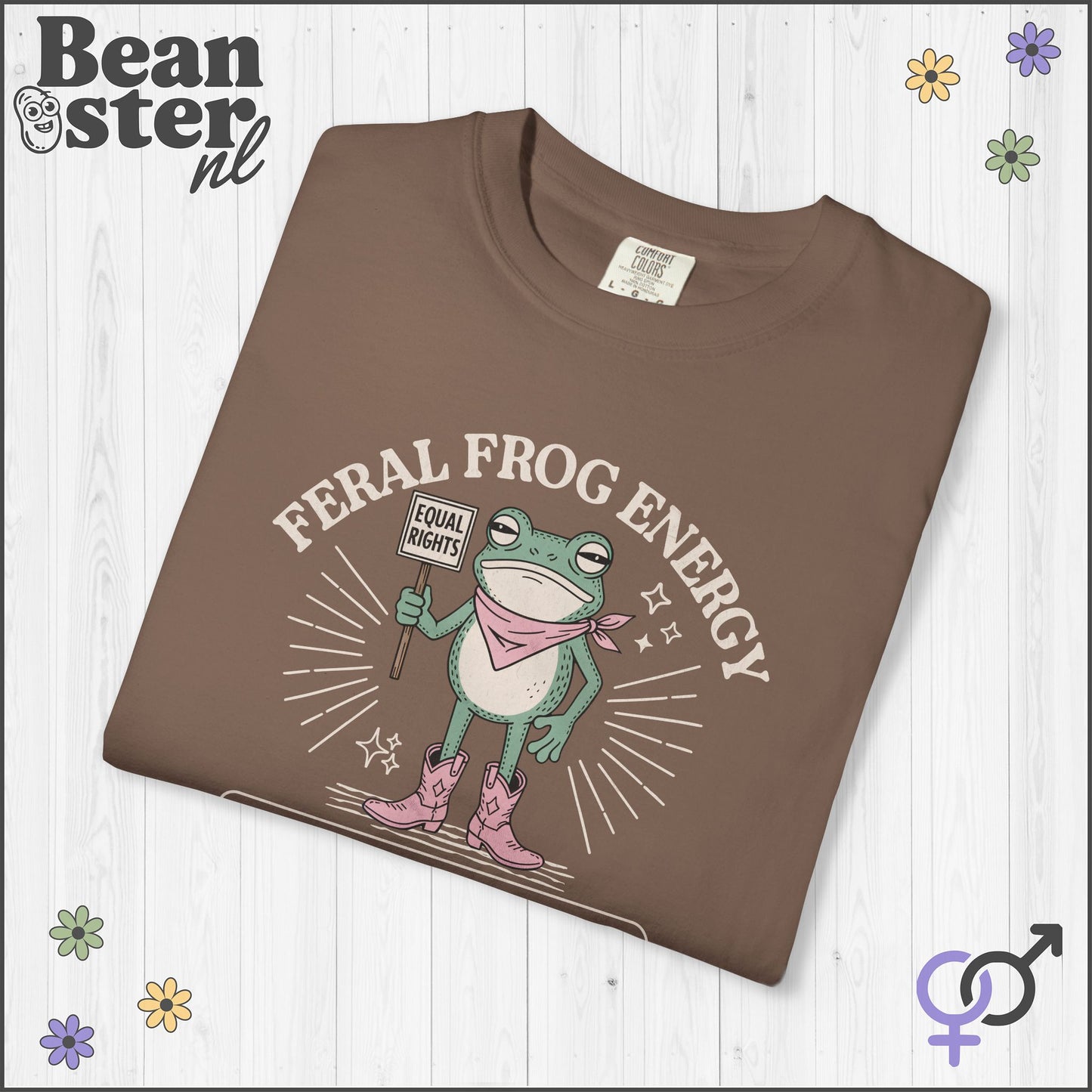 Feral Frog Protest T-Shirt – Funny Feminist Activism Tee