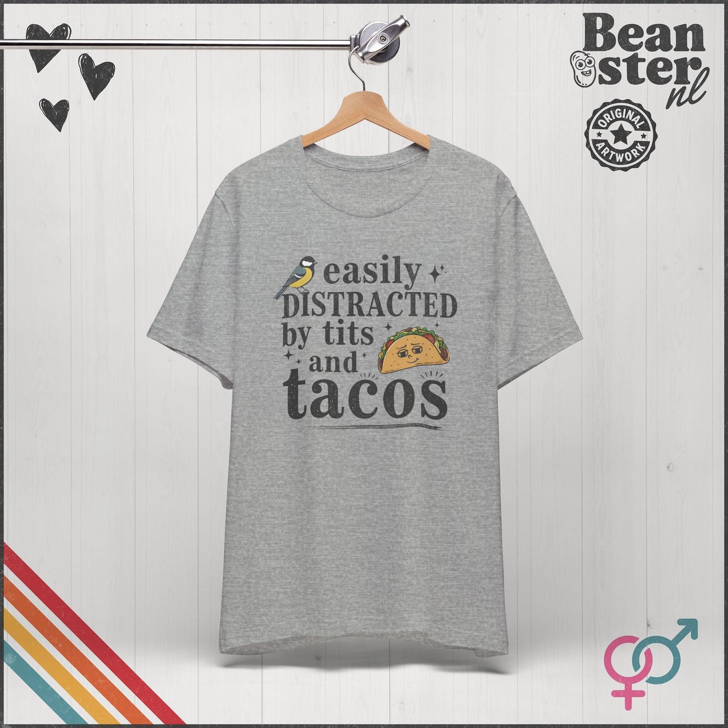 Easily Distracted by Tits and Tacos T-Shirt