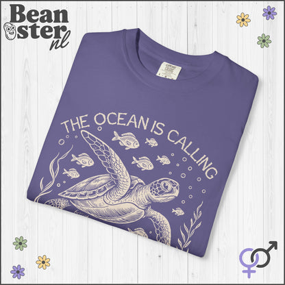 The Ocean Is Calling Vintage Sea Creatures Graphic Tee