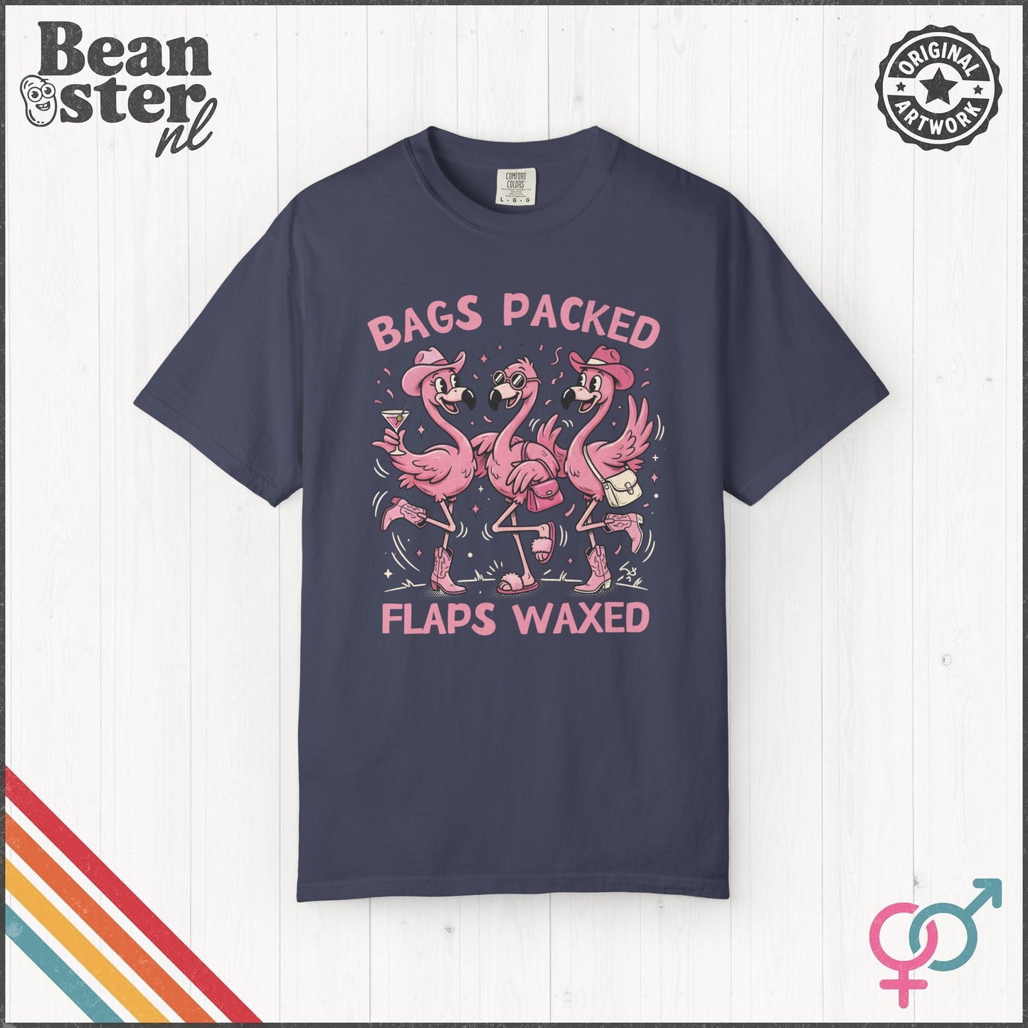 Funny Bags Packed Flaps Waxed Graphic T-Shirt