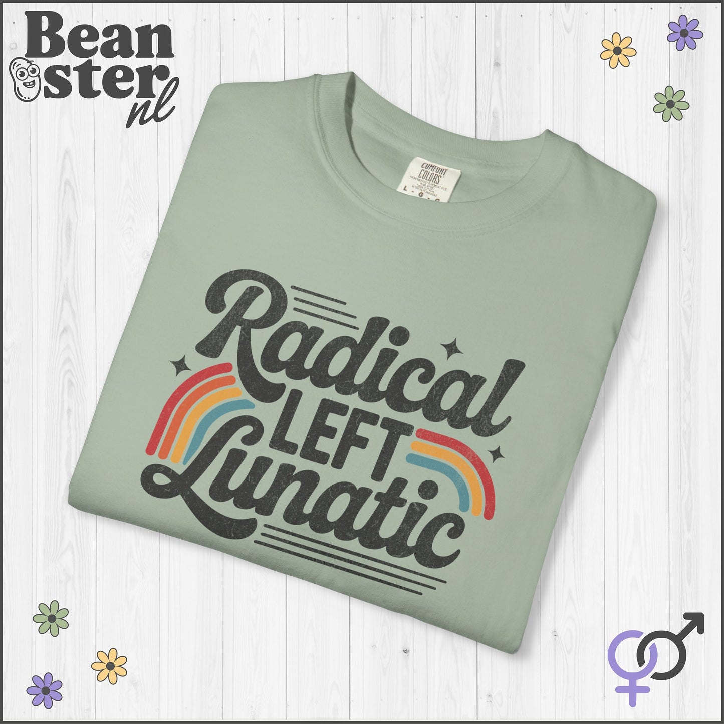 Radical Left Lunatic Retro Rainbow Shirt