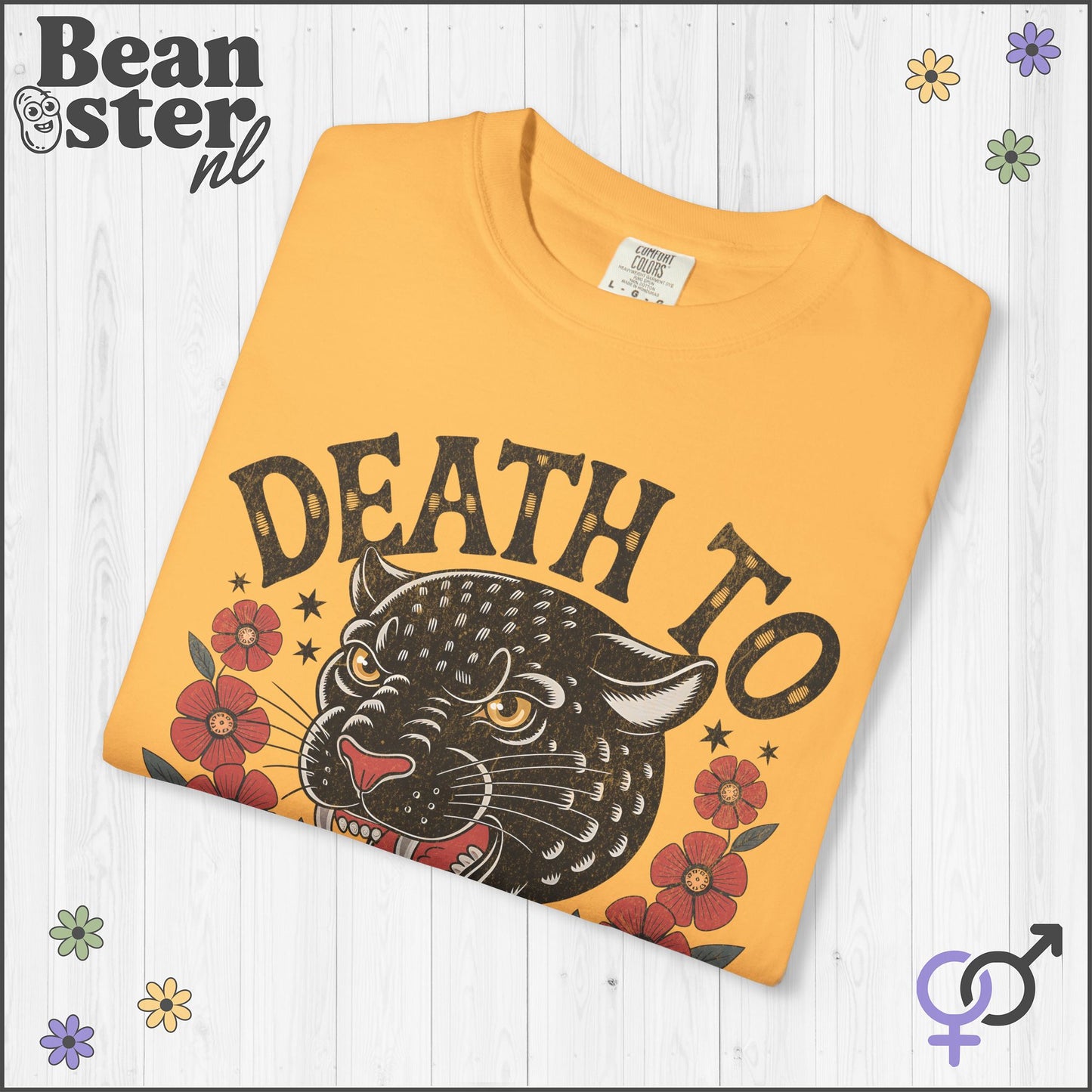 Death To Tyrants Shirt – Retro Black Panther Flower Tee