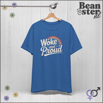 Woke And Proud Shirt | Retro Rainbow
