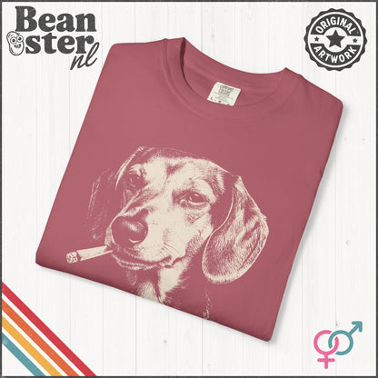 Smoking Dachshund Graphic Tee