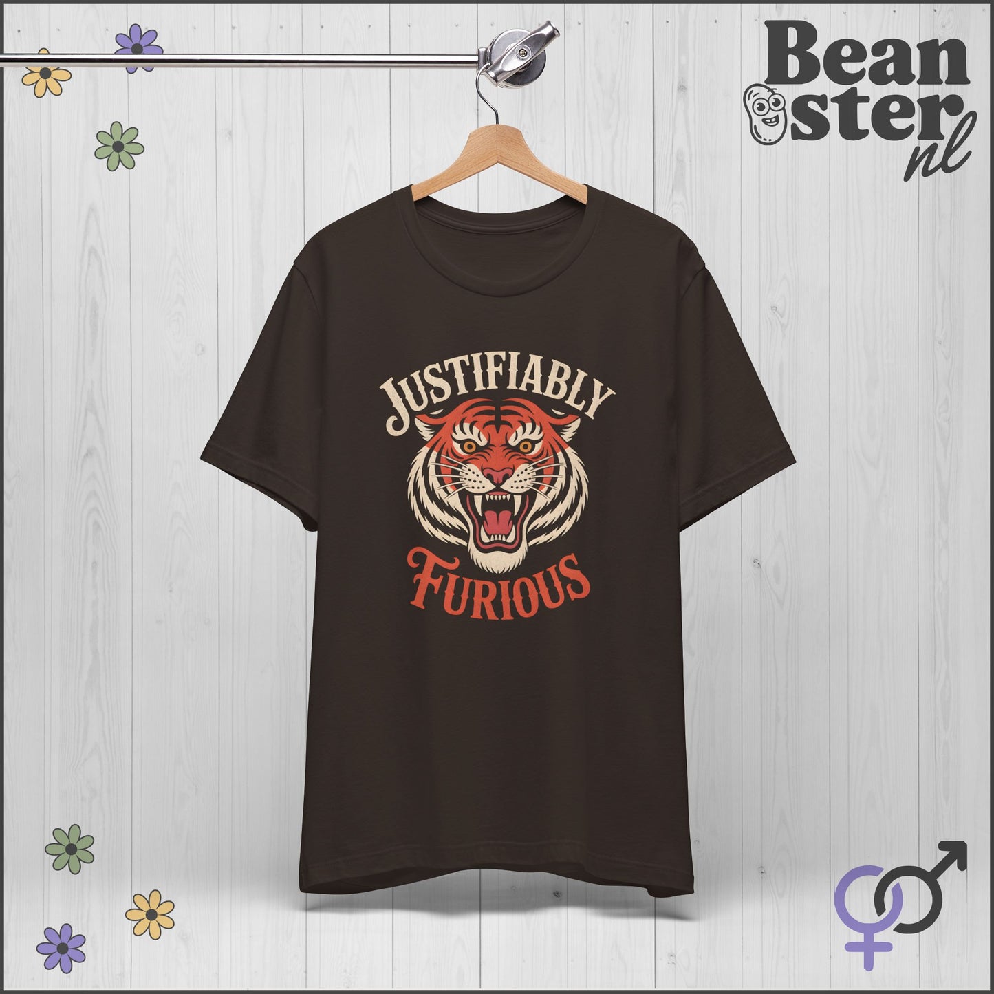 Justifiably Furious Tiger Tee | Retro Political Shirt