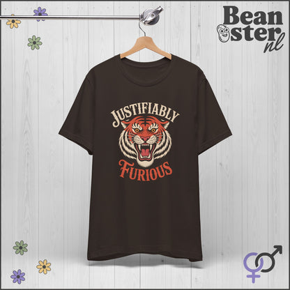 Justifiably Furious Tiger Tee | Retro Political Shirt