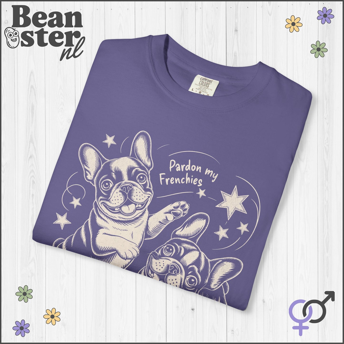 Pardon My Frenchies T-Shirt – Cute Bulldog Graphic Tee