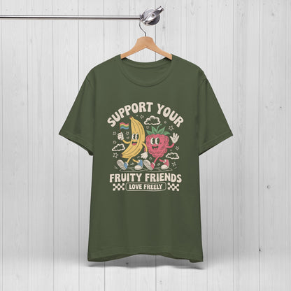 Support Your Fruity Friends – Cute Pride Shirt 🌈🍓🍌