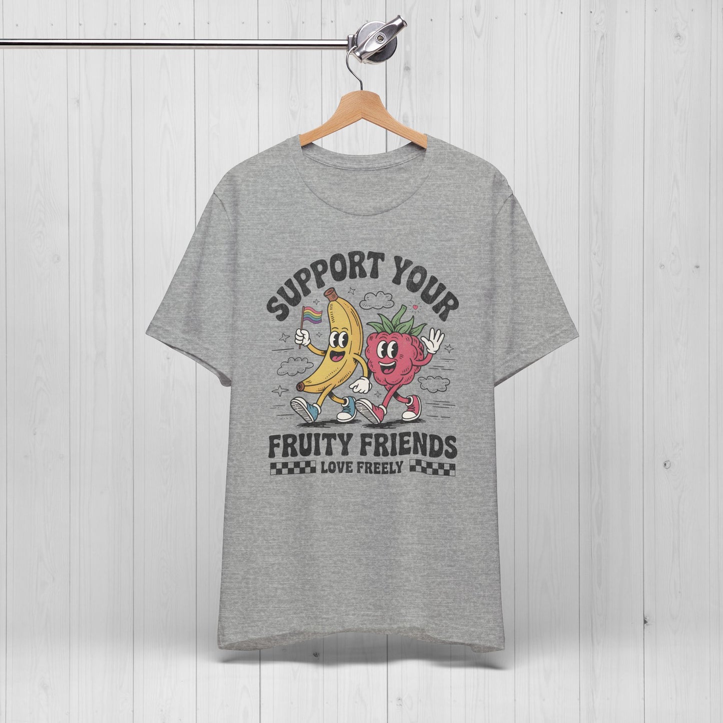 Support Your Fruity Friends – Cute Pride Shirt 🌈🍓🍌