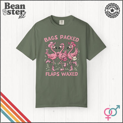 Funny Bags Packed Flaps Waxed Graphic T-Shirt