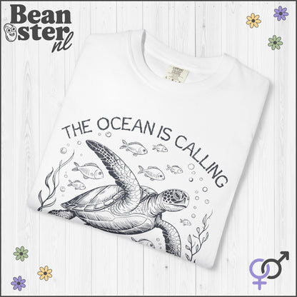 The Ocean Is Calling Vintage Sea Creatures Graphic Tee