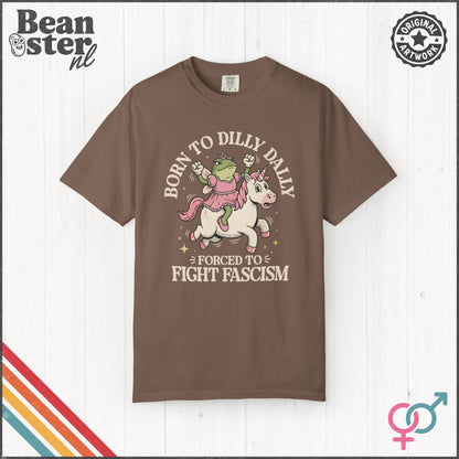 Born to Dilly Dally Anti Fascist Graphic Tee