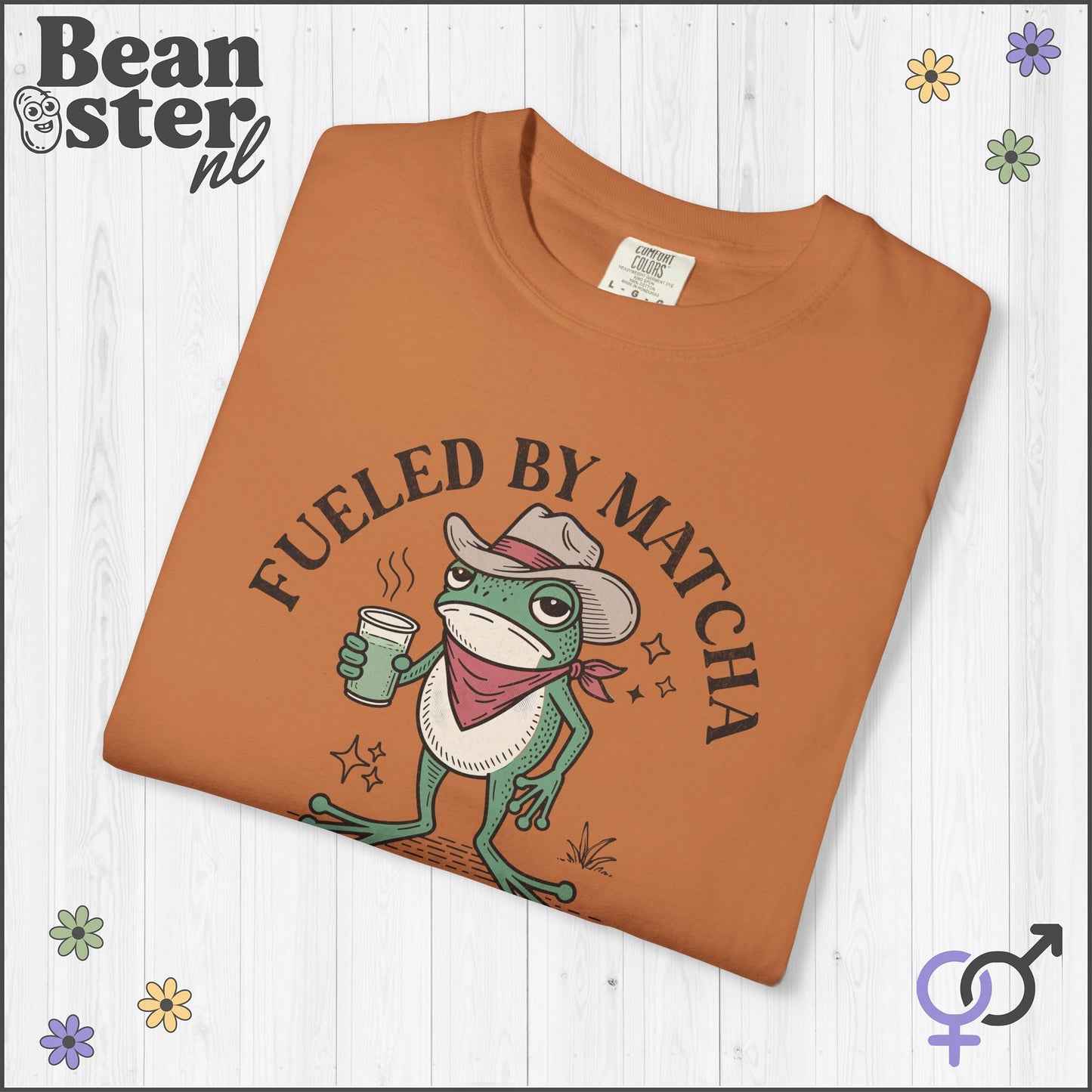 Fueled by Matcha & Anxiety Frog Meme T-Shirt