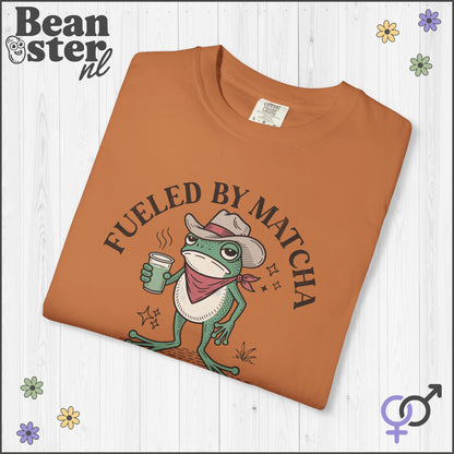 Fueled by Matcha & Anxiety Frog Meme T-Shirt