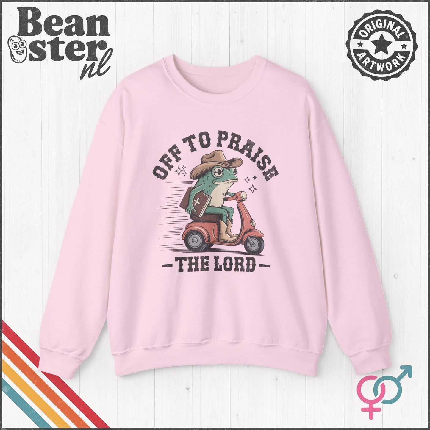 Off To Praise The Lord Frog Sweater – Funny Christian Sweatshirt