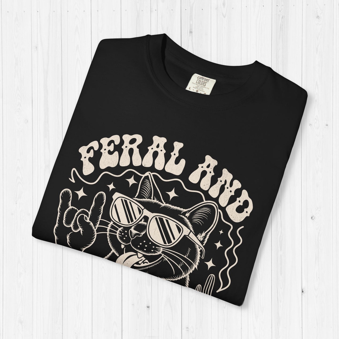 Feral and Spayed Cat Tee – Funny Vintage Feminist Shirt
