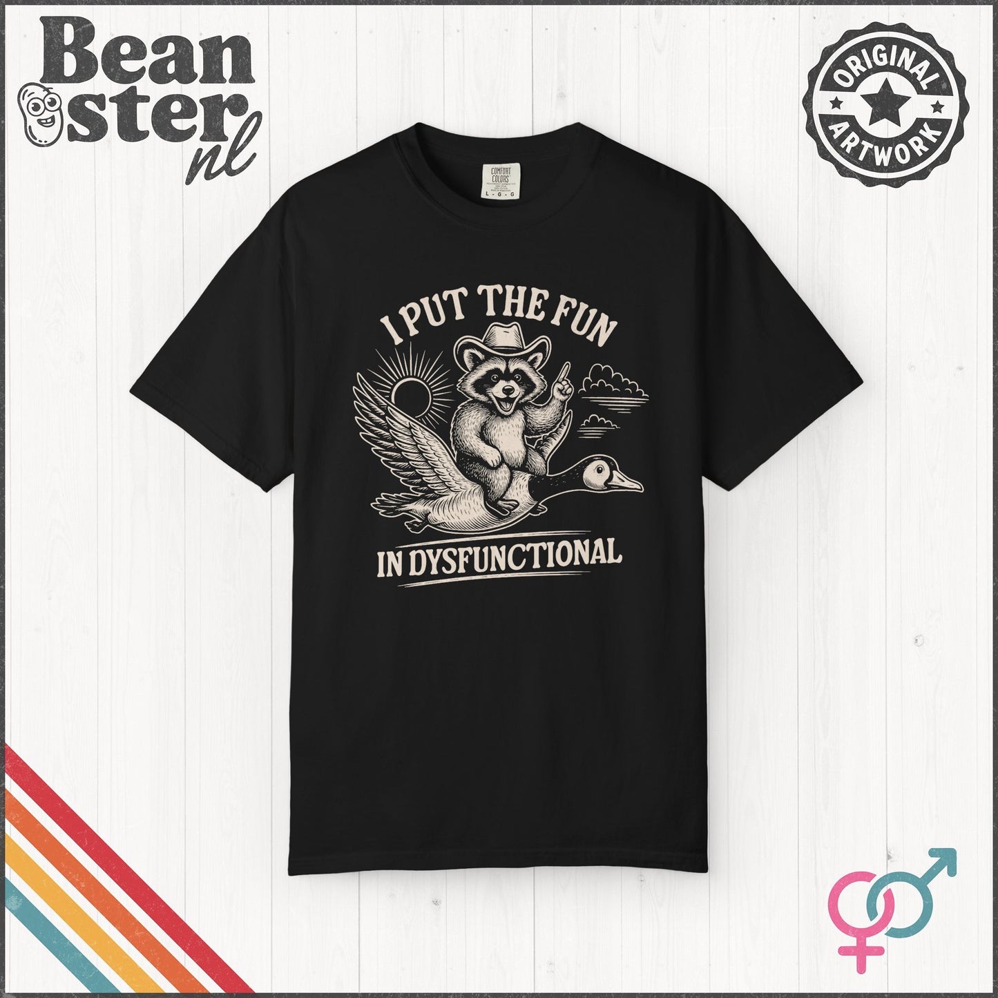 Fun in Dysfunctional Raccoon Goose Shirt – Funny Tee